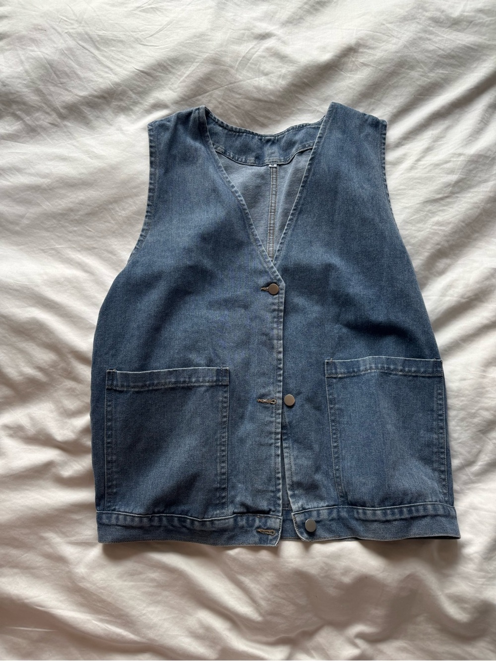 Denim Utility Vest - Blue